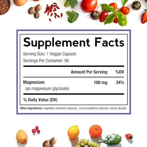 Doctor's Recipes Magnesium Glycinate for Men & Women, 100mg Elemental Mag, 90 Caps Doctor's RecipesBuy Supplements Australia