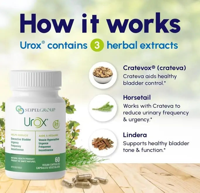 UROX Bladder Control, Safe and Effective Bladder Support Supplement for Men & Women, Helps Reduce Urinary Leakage, Frequency, Urgency, 180 Vegetarian Capsules UROXBuy Supplements Australia