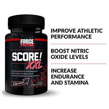 FORCE FACTOR Score! XXL, 3-Pack, Nitric Oxide Booster Supplement for Men with L Force FactorBuy Supplements Australia