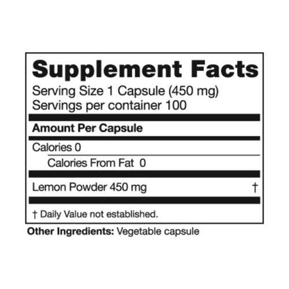 Seagate Products Whole Lemon Concentrate 450 mg 100 Capsules SeagateBuy Supplements Australia