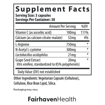 Fairhaven Health FertileCM Fertility Supplement for Women, Capsules - Fertile Cervical Mucus, Ovulation Cycle, Includes L-Arginine, N-Acetyl-Cysteine, Grape Seed Extract and Vitamin C - 90 Capsules Fairhaven HealthBuy Supplements Australia