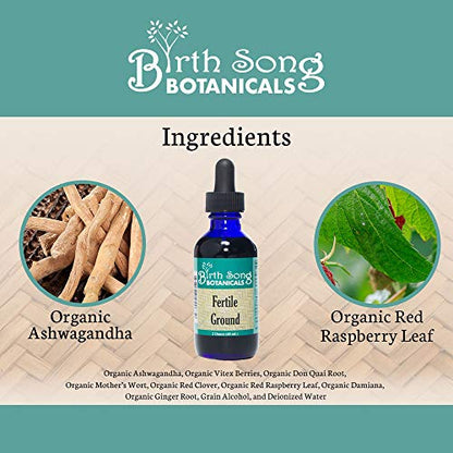Birth Song Botanicals Fertile Ground Fertility Liquid Tincture, Herbal Supplement to Help Regulate Birth Song BotanicalsBuy Supplements Australia