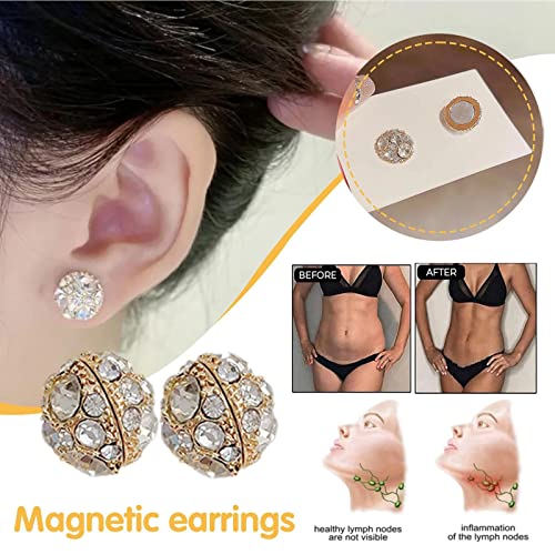 Dorina Ear Acupressure Magnetherapy Detoxi Earrings Set,Magnetic Lymphatic Cubic Zirconia AtiptuBuy Supplements Australia