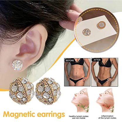 Dorina Ear Acupressure Magnetherapy Detoxi Earrings Set,Magnetic Lymphatic Cubic Zirconia AtiptuBuy Supplements Australia