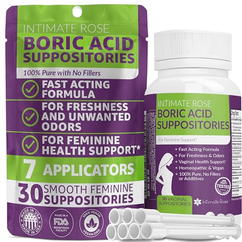 Intimate Rose Boric Acid Suppositories and pH Test Strips for Women (50 Strips) Bundle. Intimate RoseBuy Supplements Australia