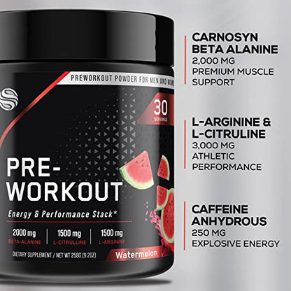 Pre-Workout Powder with Beta-Alanine & Caffeine for Energy, L-Citrulline & L-Arginine SILVERONYXBuy Supplements Australia