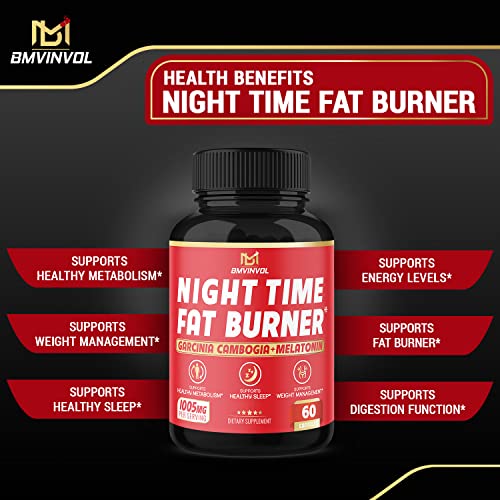 BMVINVOL Night Time Fat Burner, 12-in-1 Powerful Blend of Green Tea, Ceylon Cinnamon BMVINVOLBuy Supplements Australia