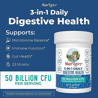 Mary Ruth's 3 in 1 Digestive Health Probiotic, 30 CT MaryRuth OrganicsBuy Supplements Australia