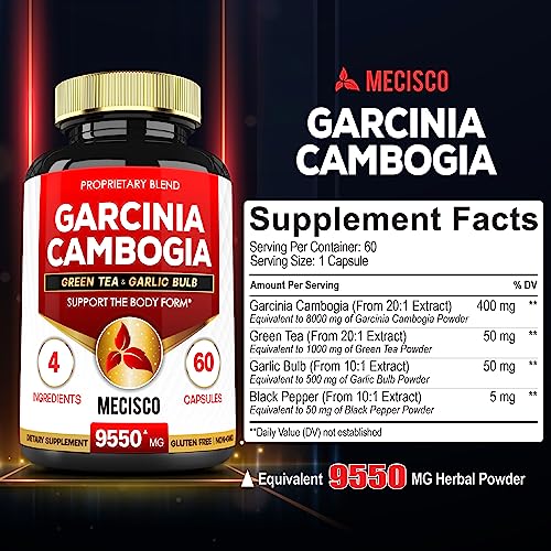 Garcinia Cambogia 9550mg - 4 Month Supply - Supplement for Men and Women - A Natural MeciscoBuy Supplements Australia