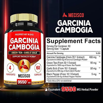 Garcinia Cambogia 9550mg - 4 Month Supply - Supplement for Men and Women - A Natural MeciscoBuy Supplements Australia