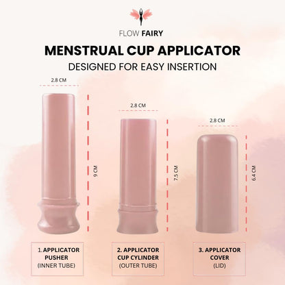 Flow Fairy Reusable Menstrual Cup with Applicator for Easy Insertion- 100% Medical Grade Silicone Period Cup Flow FairyBuy Supplements Australia