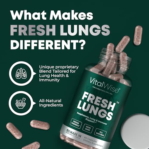 VitalWise Fresh Lungs Lung Detox and Cleanse Supplement with Mullein Leaf Extract VitalWiseBuy Supplements Australia