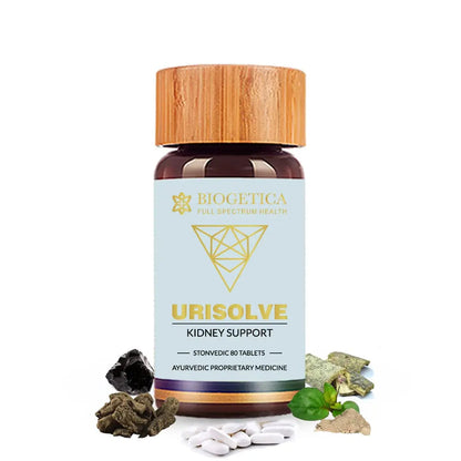 Biogetica Urisolve Kidney Care Herbal Supplement with Asparagus Racemosus & Terminalia Chebula for Optimal Urinary System Support - Non-GMO - 100% Vegan Ayurveda Supplement - 80 Tablets BiogeticaBuy Supplements Australia