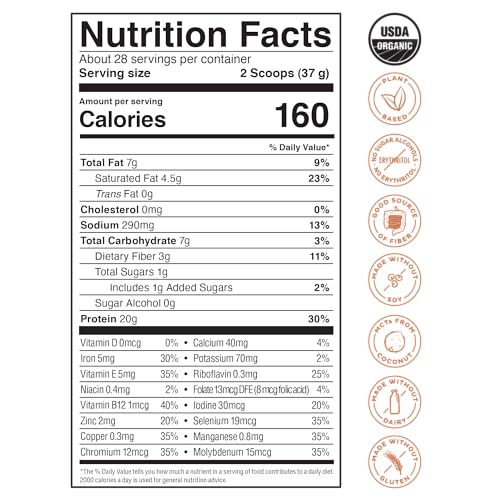 KOS Organic Vegan Protein Powder with 50mg Caffeine, Salted Caramel Coffee KOSBuy Supplements Australia