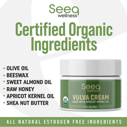 Seeq Wellness Organic Vulva Balm, Intimate Skins Care, Menopause Support, Relieves Feminine Seeq WellnessBuy Supplements Australia