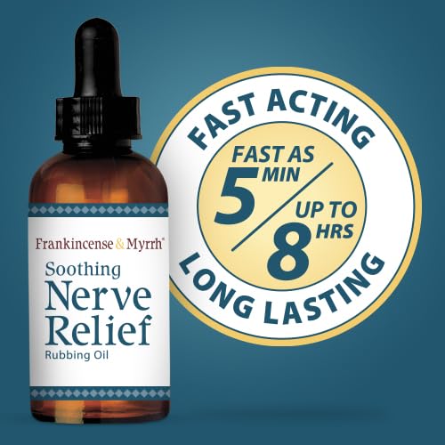 Nerve Pain Relief, Neuropathy Relief for Hands & Feet, Frankincense & Myrrh Rubbing Oil with Menthol and Frankincense Essential Oils, 2 Fl. Oz. Maximum Strength for Foot Pain FRANKINCENSE & MYRRHBuy Supplements Australia
