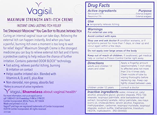Vagisil Maximum Strength Anti Itch Creme, 1 Ounce VagisilBuy Supplements Australia