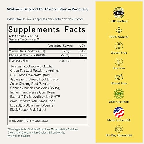 ProleevaMax Nutraceuticals Supplement – Nerve, Muscle & Joint Support with Turmeric Curcumin, Resveratrol, Ginseng & Boswellia, 13 Natural Ingredients, 120 Capsules ProleevaMaxBuy Supplements Australia