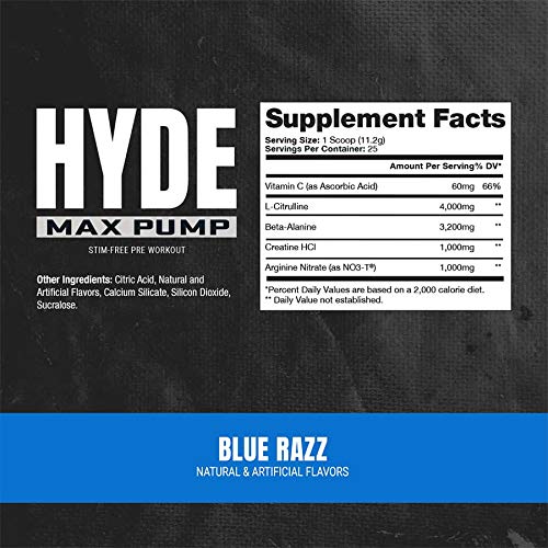 PROSUPPS Hyde Xtreme Blue Razz and Hyde Max Pump Blue Raspberry Bundle