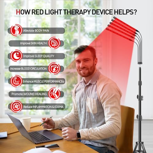 Red Light Therapy Lamp, 150 LEDs Infrared Light Therapy with Adjustable Stand - 660nm Redlight RikimxinBuy Supplements Australia