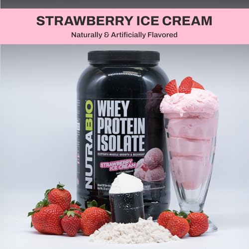 NutraBio Whey Protein Isolate Supplement – 25g of Protein Per Scoop with Complete NutraBioBuy Supplements Australia