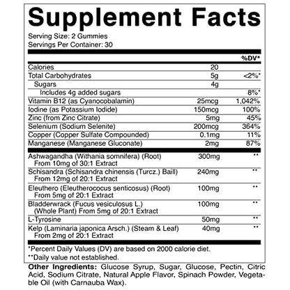 Vitamatic 2 Pack Vegan Thyroid Support Gummies with Iodine & Kelp - 60 Count VitamaticBuy Supplements Australia