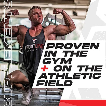 FRONTLINE FORMULATIONS Crucible Pre-Workout Powder, Explosive Workouts, Laser Focus, High Stim, Amazing Flavor, Veteran Owned and Operated (25 Servings, Blue Cherry Slushie)