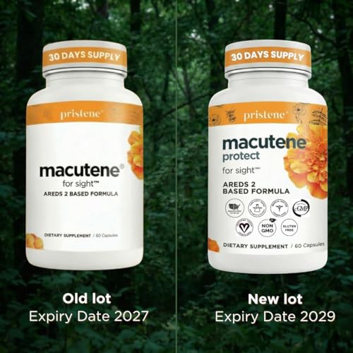 Macutene Protect Eye Vitamins for Macular Support Areds 2 with Lutein and Zeaxanthin Supplements (25mg/5mg) – Doctor Formulated Bilberry Supplement for Eyes, Lab Tested, Vegan (60 Capsules) PristeneBuy Supplements Australia