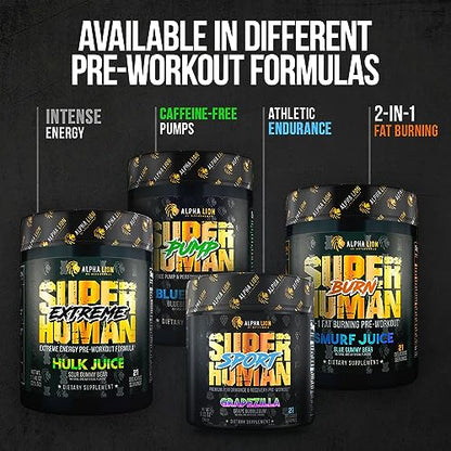 ALPHA LION Superhuman Pre Workout Powder, Beta Alanine, L-Taurine & Tri-Source ALPHA LIONBuy Supplements Australia