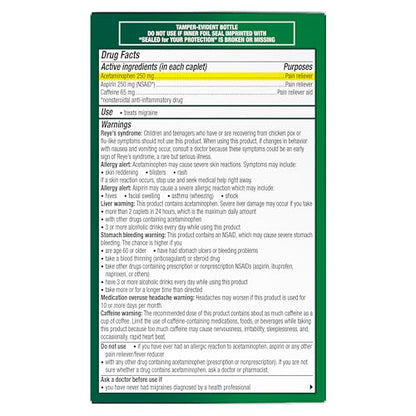Excedrin Migraine Relief Caplets to Alleviate Migraine Symptoms - 200 Count ExcedrinBuy Supplements Australia
