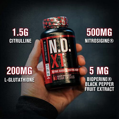 N.O. XT Nitric Oxide Supplement with Nitrosigine L Arginine & L Citrulline for Muscle Growth Jacked FactoryBuy Supplements Australia