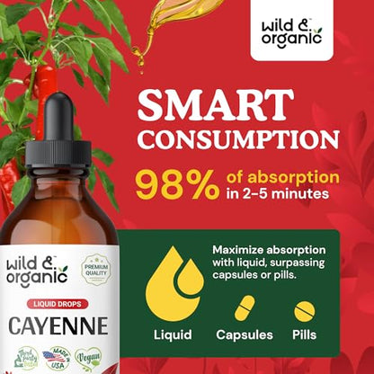 Cayenne Pepper Supplements - Organic Cayenne Pepper Tincture - Cayenne Pepper Liquid Wild & OrganicBuy Supplements Australia