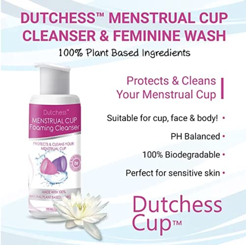 Dutchess Menstrual Cup Foaming Cleanser (3.4 oz) - Suitable for Silicone Menstrual Cups DUTCHESSBuy Supplements Australia