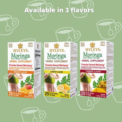 Hyleys Tea Moringa Oleifera with Mango Flavor - 50 Tea Bags (6 Pack - 300 Tea Bags total) (Miracle Tree Tea) HYLEYSBuy Supplements Australia