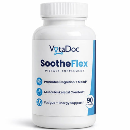 VytaDoc SootheFlex Joint, Energy & Mood Support for Women | Turmeric 900mg, Ferrochel® Iron, Magnesium Malate, Vitamin D3, Ginger, Selenium | 90 Capsules | Gentle Iron — Easy on Digestion VytaDocBuy Supplements Australia