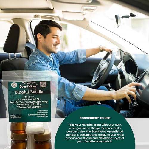 ScentWow® Aromatherapy Car Diffuser Refill Essential Oil Bundle with Three Refill Pads and 10ml Bottles Belle AromaBuy Supplements Australia