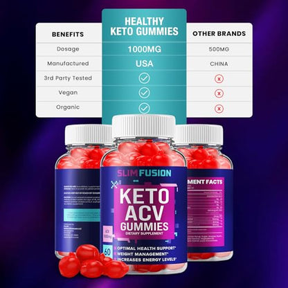 Slim Fusion Keto ACV Gummies - Keto SlimFusion ACV Advanced Formula Plus Apple Cider RillvoBuy Supplements Australia