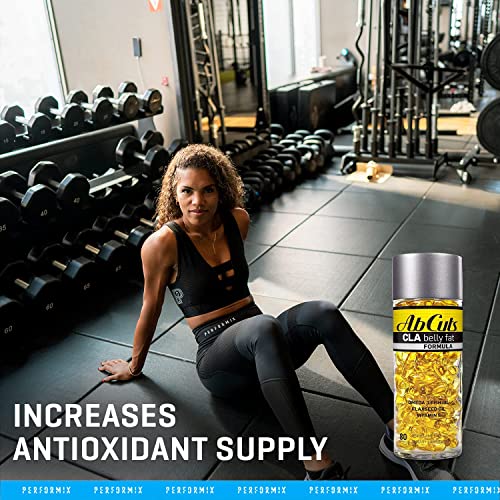 Ab Cuts CLA Belly Fat Formula - 80 Easy-to-Swallow Softgels - Omega 3 Fish Oil, Flaxseed AbCutsBuy Supplements Australia