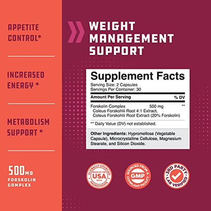 Pure Forskolin Extract for Weight Loss Supplement Powerful Antioxidant - Maximum Strength Natures CraftBuy Supplements Australia