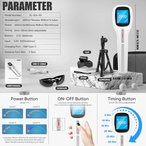 Body/Pet Red Light Device, Four Modes and Timing Settings - Handheld and Portable to Treat Body Pain ZagMufeBuy Supplements Australia