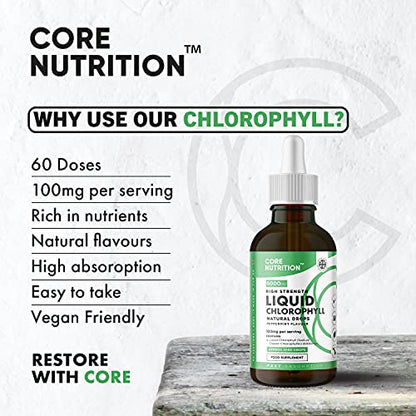 Core Nutrition Liquid Chlorophyll Drops for Water - 2 Fl. Oz for 60 Servings - 2 Month Supply Core NutritionBuy Supplements Australia