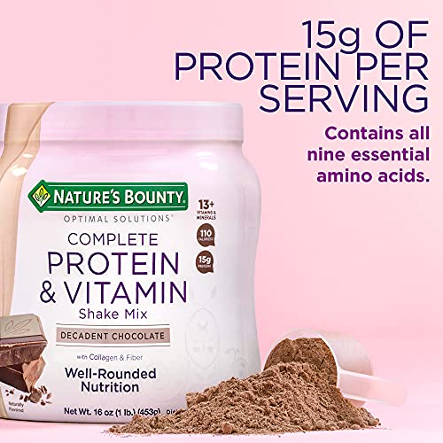 Nature's Bounty Complete Protein & Vitamin Shake Mix with Collagen & Fiber, Contains Vitamin C Nature's BountyBuy Supplements Australia