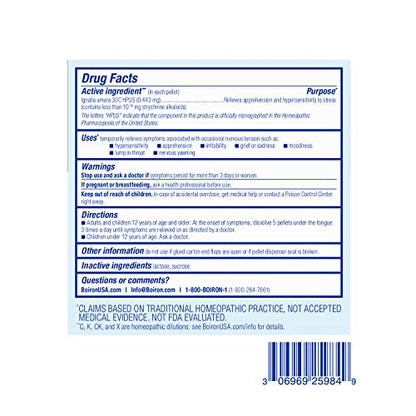 Boiron Ignatia Amara 30C Homeopathic Medicine for Relief from Emotional Stress, Hypersensitivity BoironBuy Supplements Australia