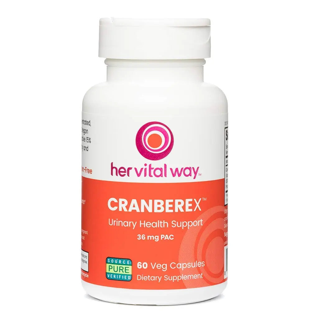 her vital way Cranberex - Cranberry Pills for Women and Men - Cranberry Supplement with 36mg PAC - Cranberry Extract Capsules for Urinary Tract Health and Kidney Care - 60 Veg Capsules her vital wayBuy Supplements Australia