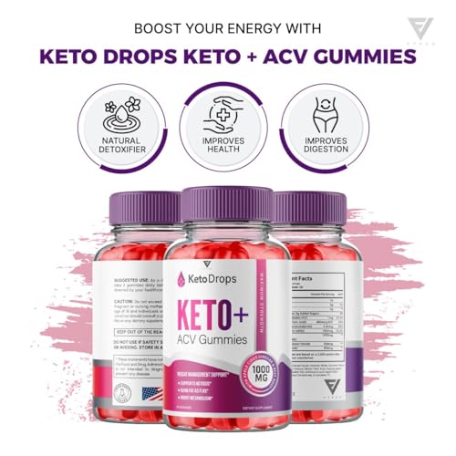 (5 Pack) Keto Drops ACV Gummies, Ketodrops Keto ACV Gummies Advanced Weight Loss FyvusBuy Supplements Australia