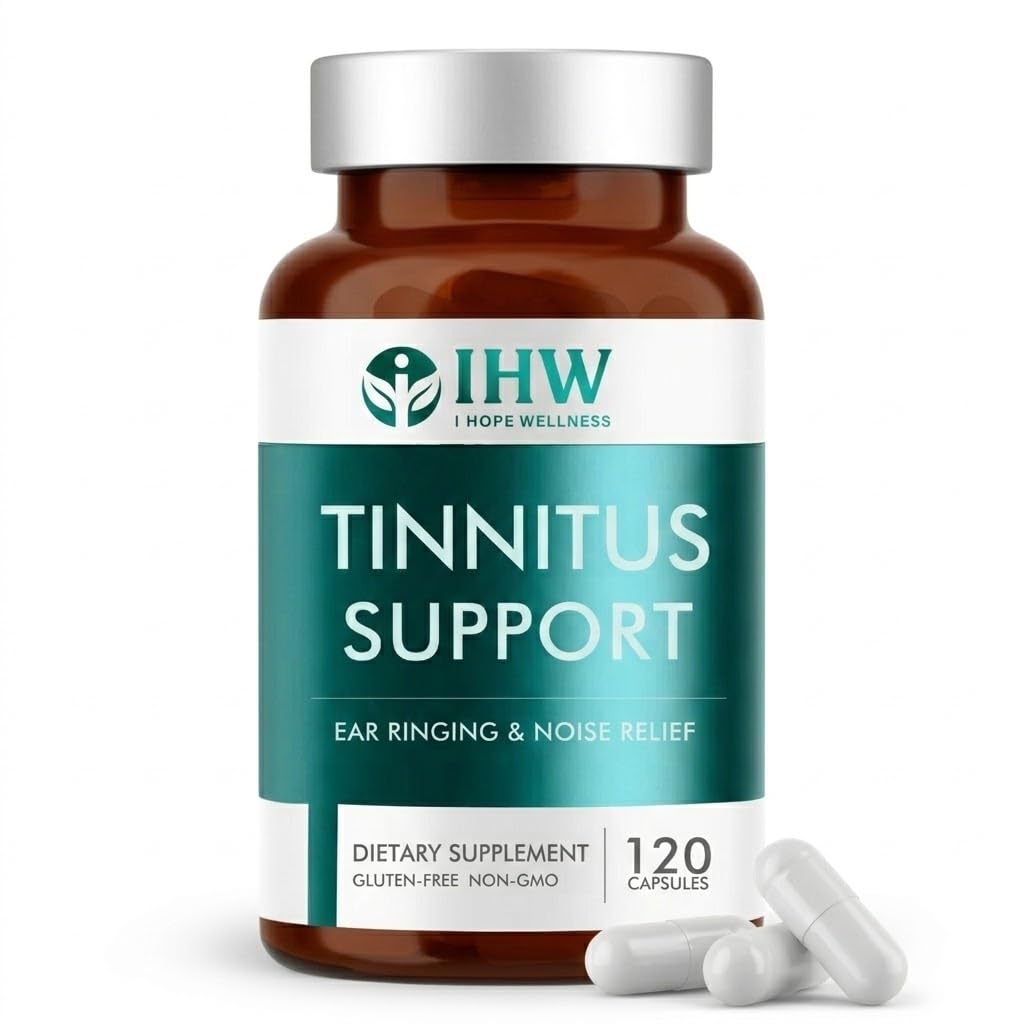 IHW Tinnitus Relief for Ringing Ears, 1200mg Tinnitus Relief Supplement, 120 Capsules, with Vitamin B Complex & C, Reduces Ringing in Ears, Promotes Hearing Wellness & Comfort IHWBuy Supplements Australia