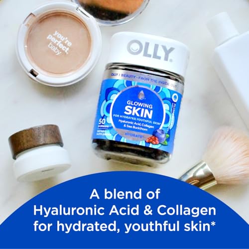 OLLY Glowing Skin Gummy, 25 Day Supply (50 Count), Plump Berry, Hyaluro OLLYBuy Supplements Australia