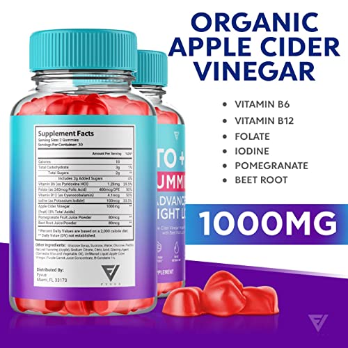 (2 Pack) Keto ACV Gummies Advanced Weight Loss, ACV Keto Gummies Fat Apple Cider FyvusBuy Supplements Australia