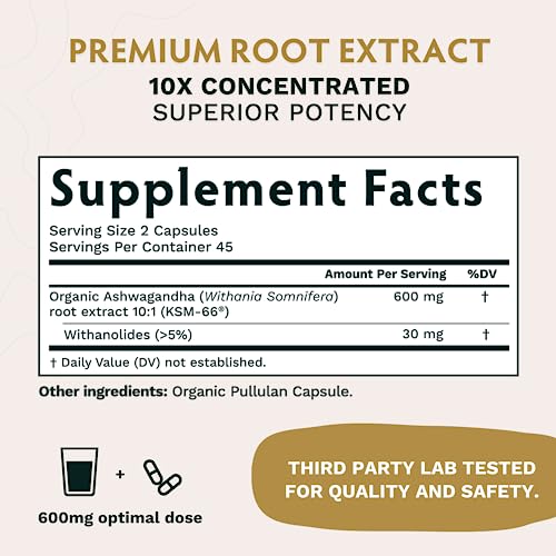 TRIBE ORGANICS Vegan Ashwagandha KSM 66 Pure Organic Root Powder Extract Ayurvedi TRIBE ORGANICSBuy Supplements Australia