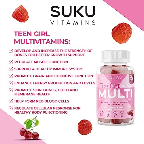 SUKU Vitamins Teen Girl Gummies – Sugar Free Vegetarian Gummy Vitamins Supplement SUKU VitaminsBuy Supplements Australia